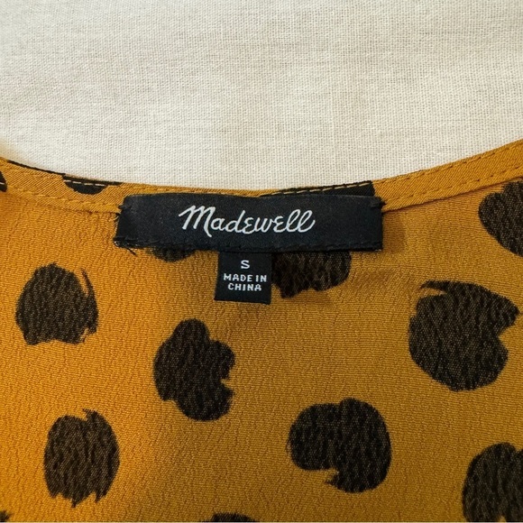 Madewell Small Sash Tie Wrap Top in Painted Spots Animal Print - Picture 7 of 7